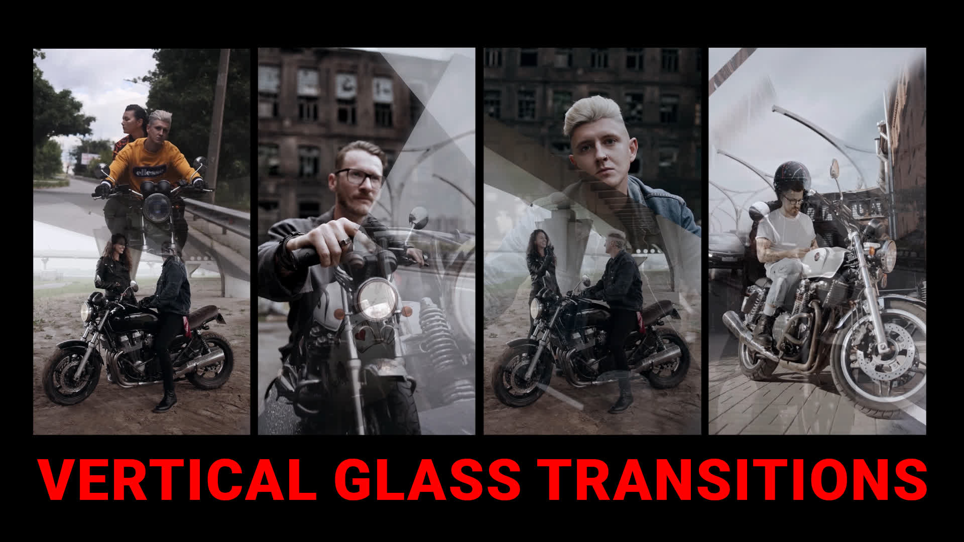 Pack Of Vertical Glass Transitions - Prism
