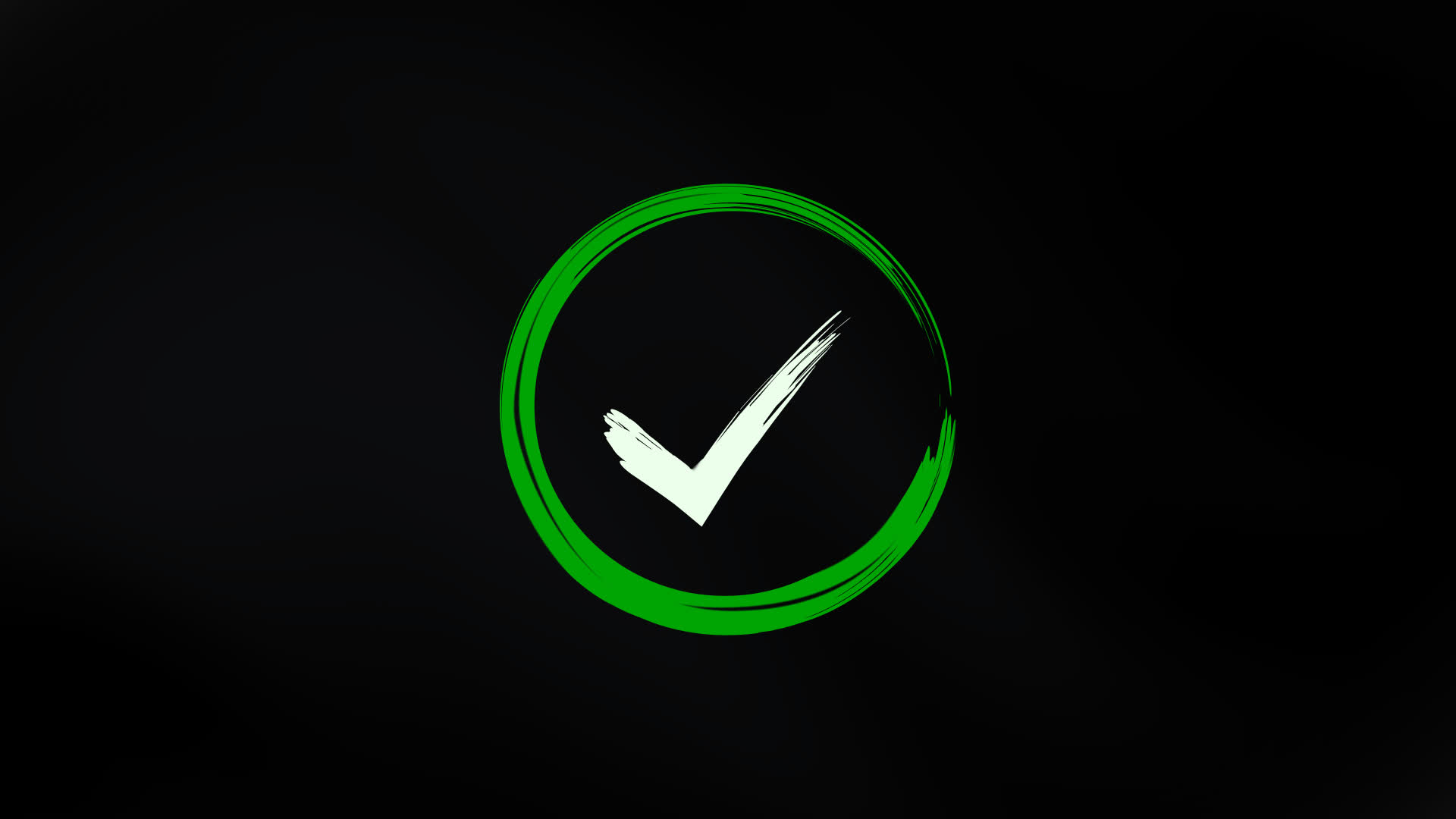 Paint Brush Circular Stroke With Tick Mark Animation