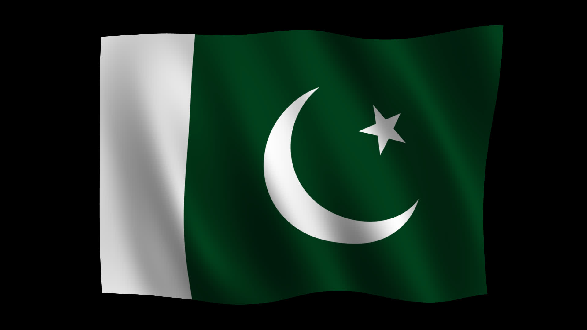 Pakistan Flag Waving Animation