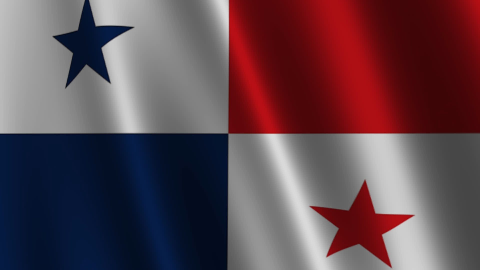 Panama National Flag Waving Background