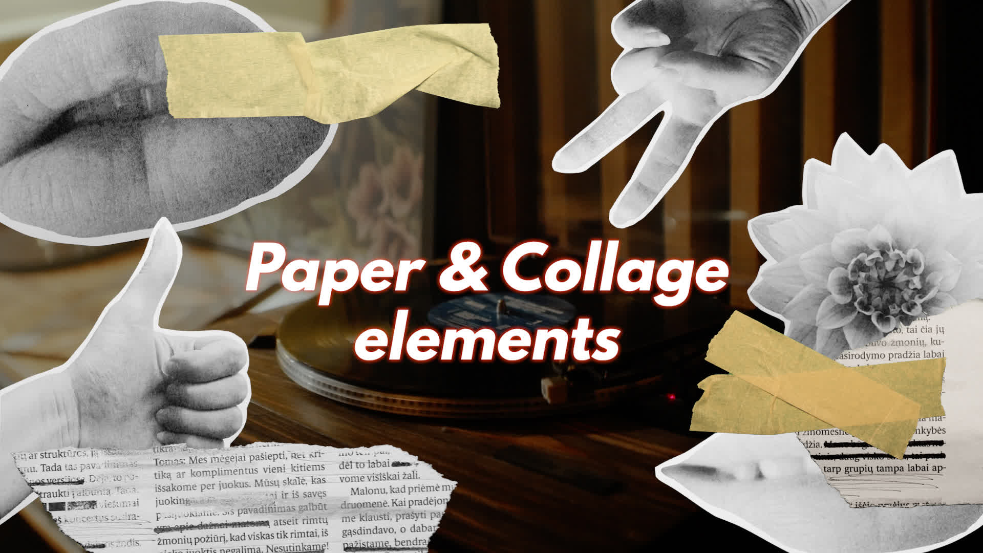 Paper And Collage Elements