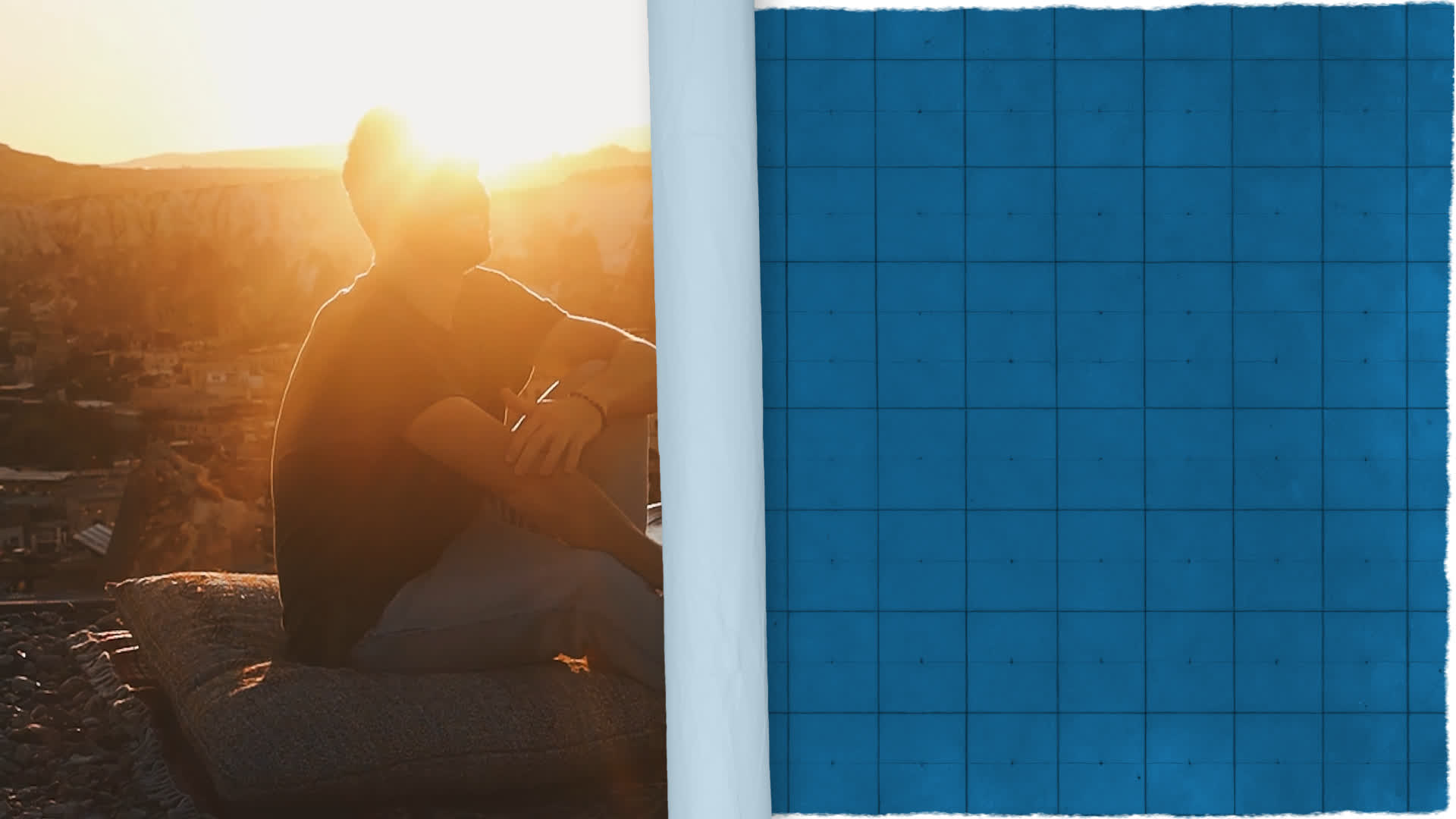 Paper Roll Reveal Transition Effect