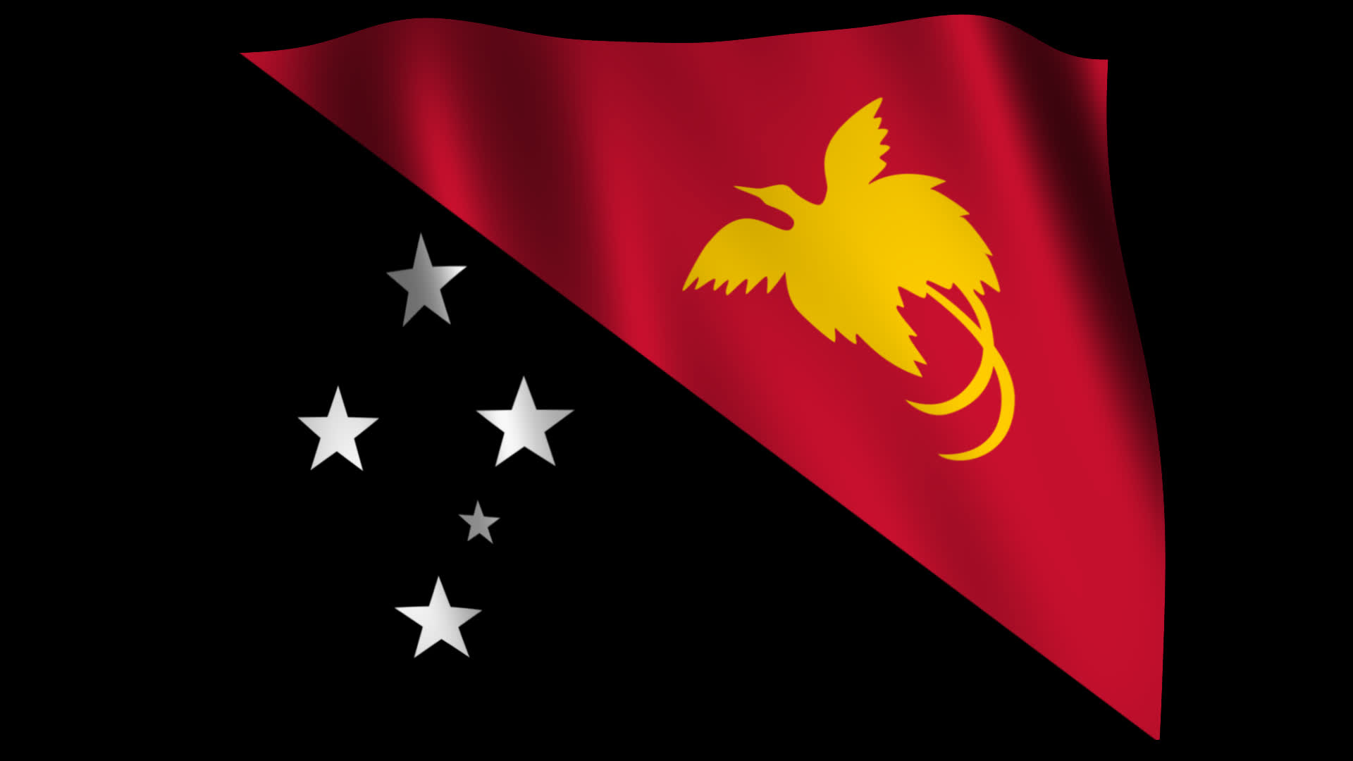 Papua New Guinea Flag Waving Animation