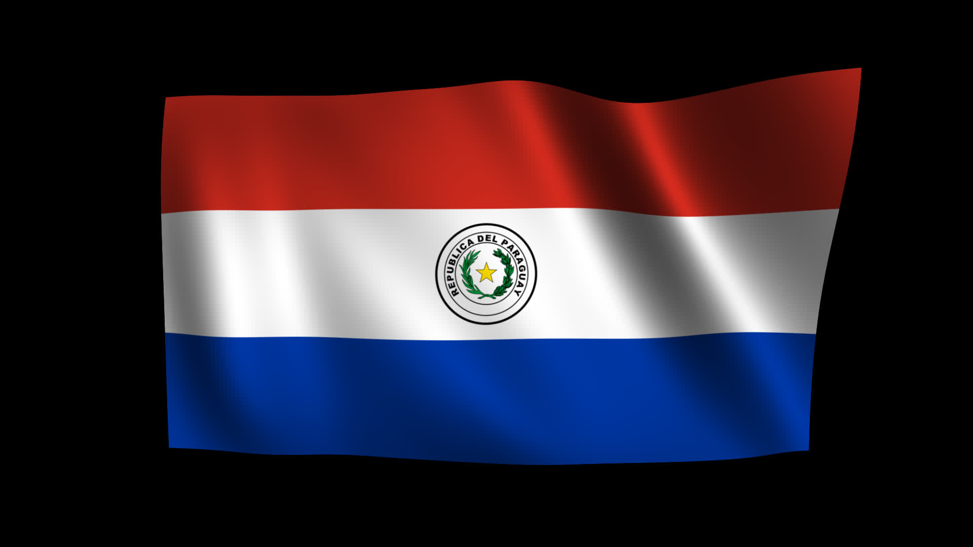 Paraguay Flag Smooth Waving