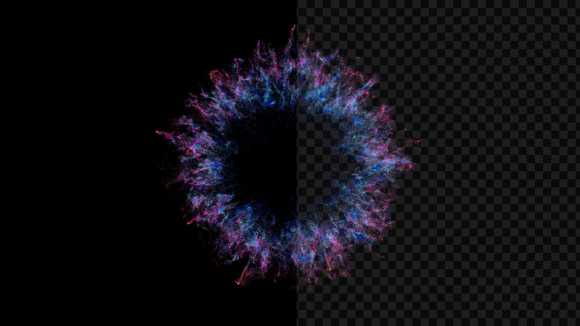 Particles Explosion on Alpha