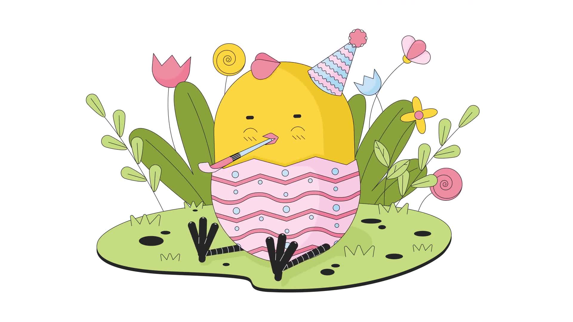 Party Easter Chick On Alpha