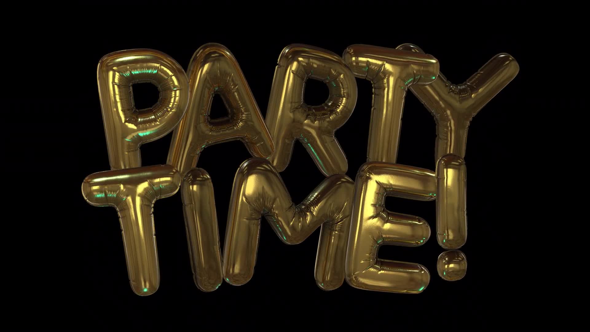 Party Time! 3D Balloon Caption