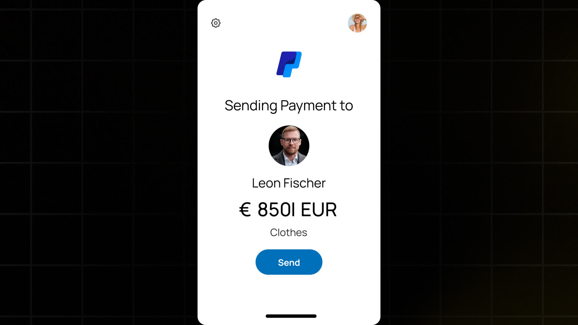 PayPal Money Transfer Interface