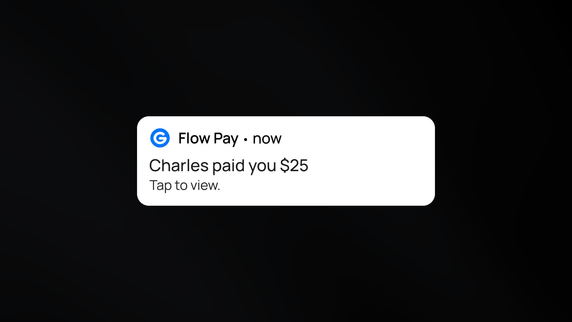 Payment Received Notification Card Animation