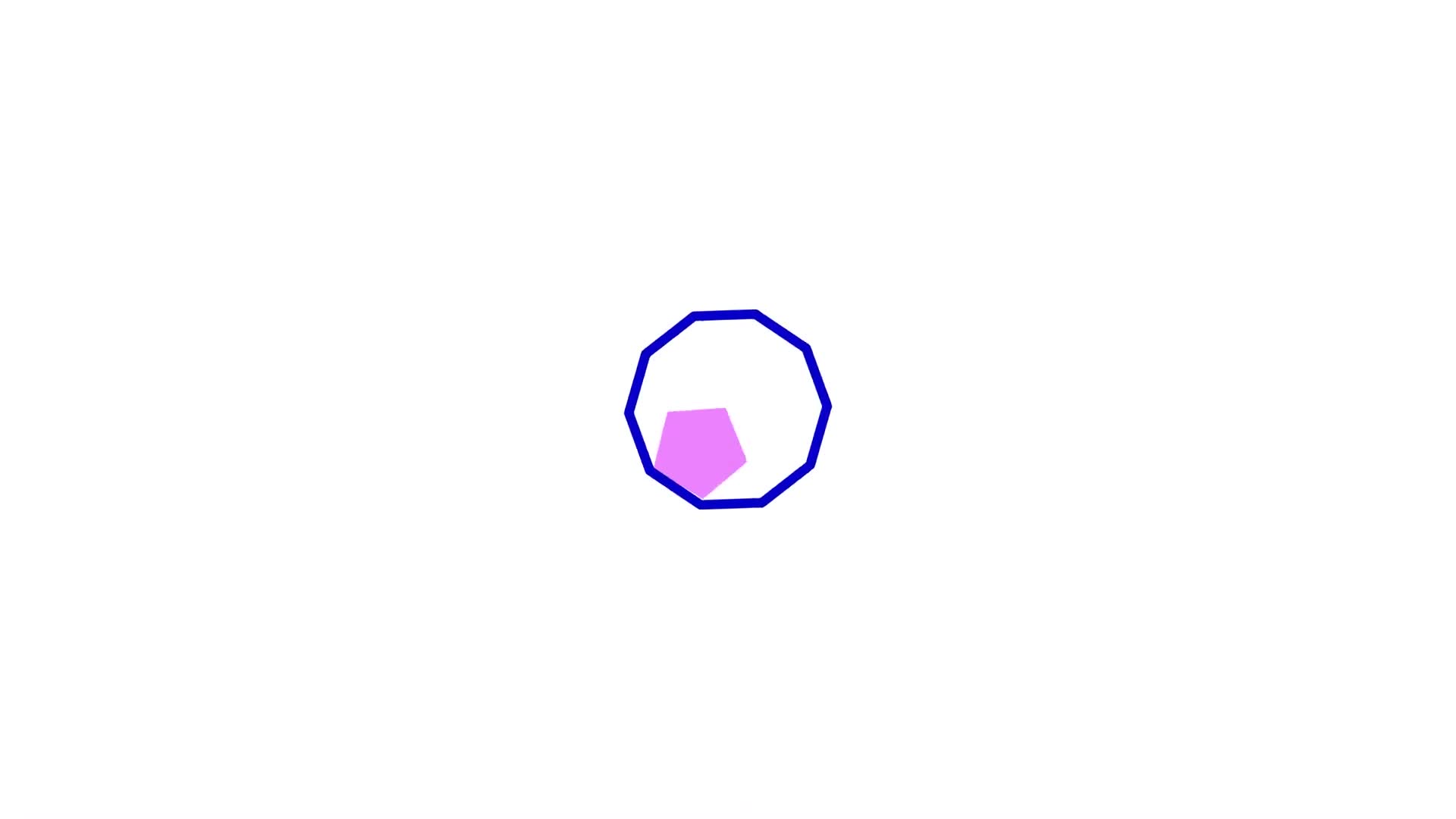 Pentagon Inside Turning Polygonal Shape