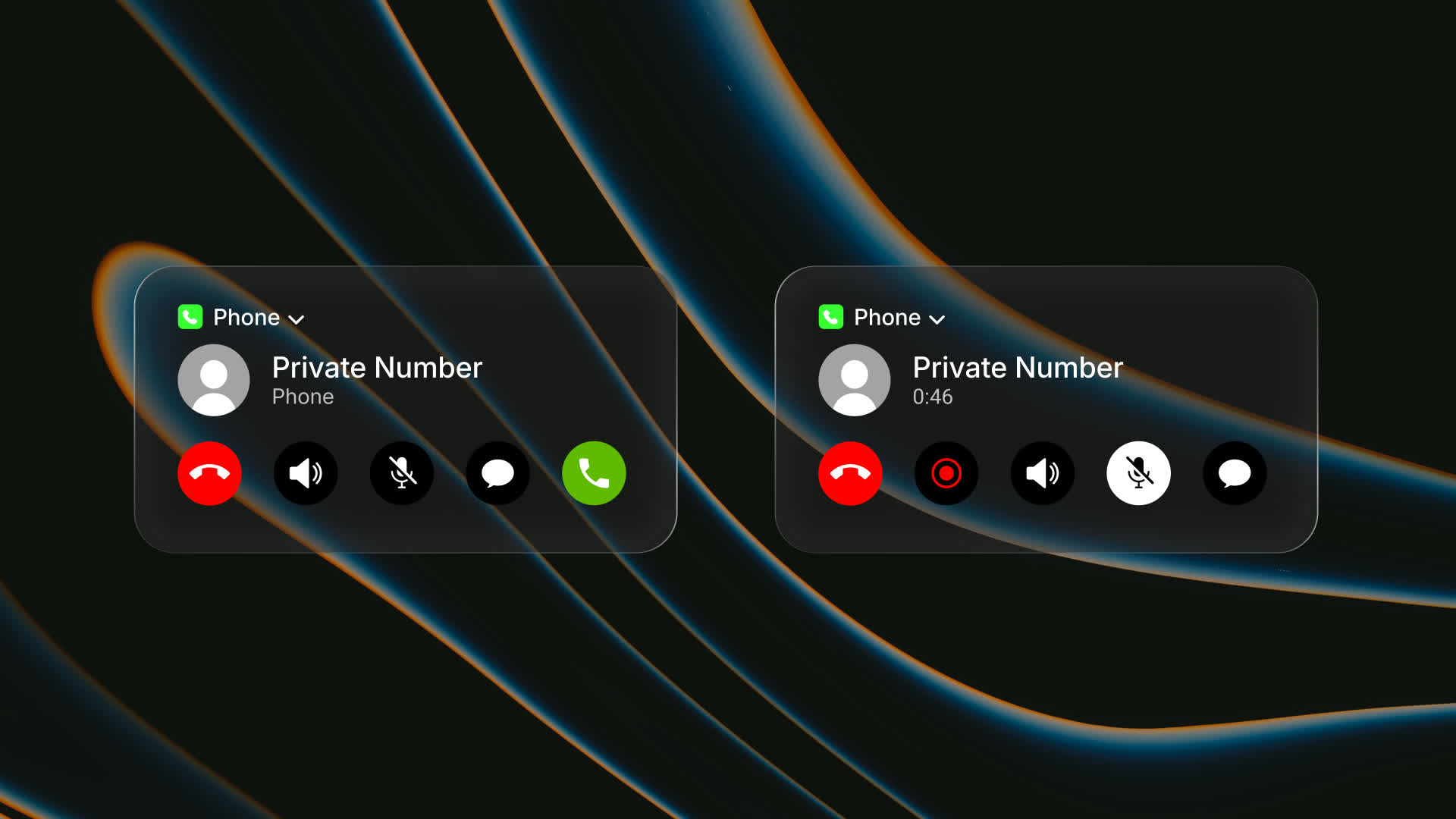 Phone Incoming Call Popup UI