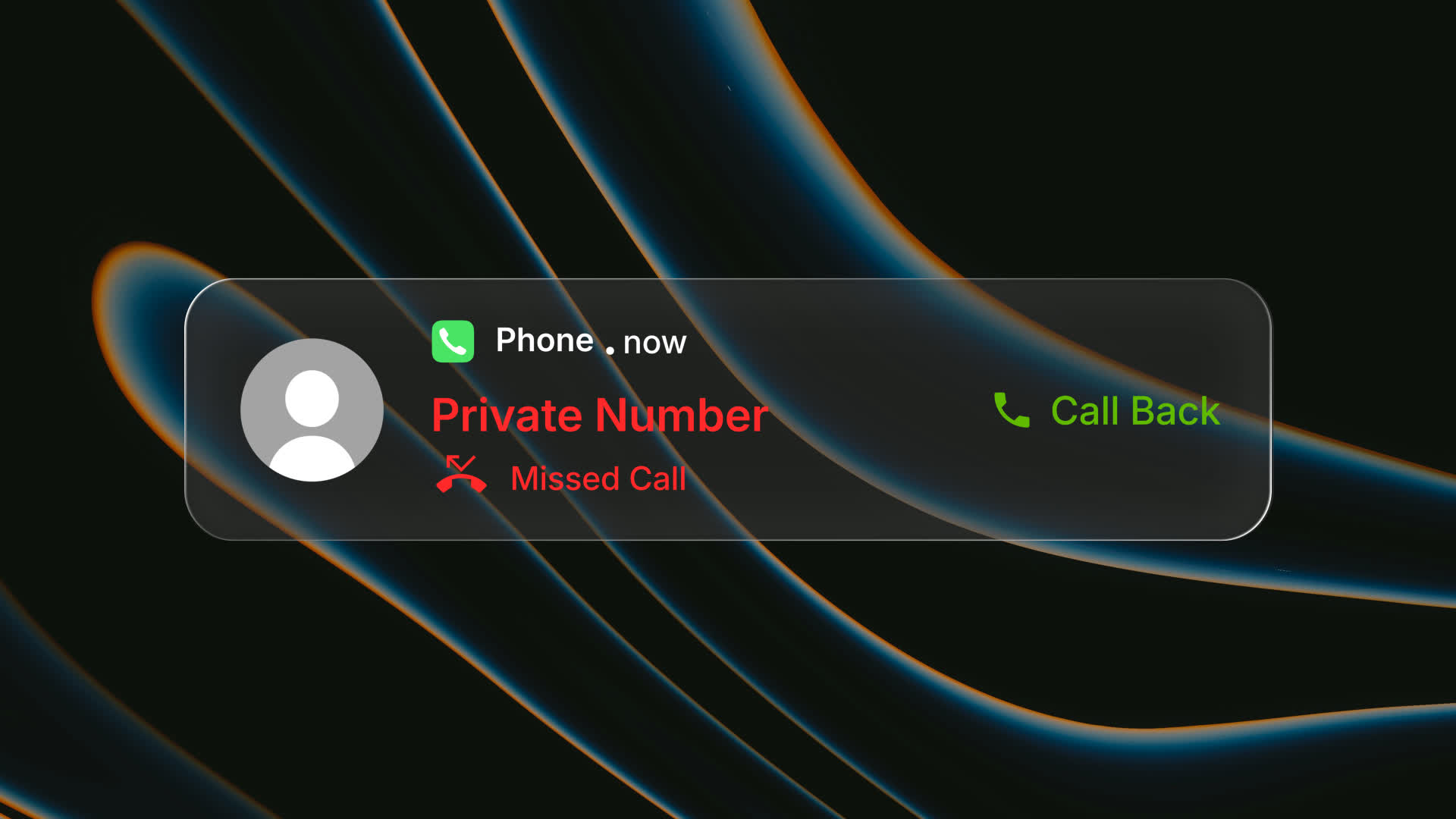 Phone Missed Call Popup UI