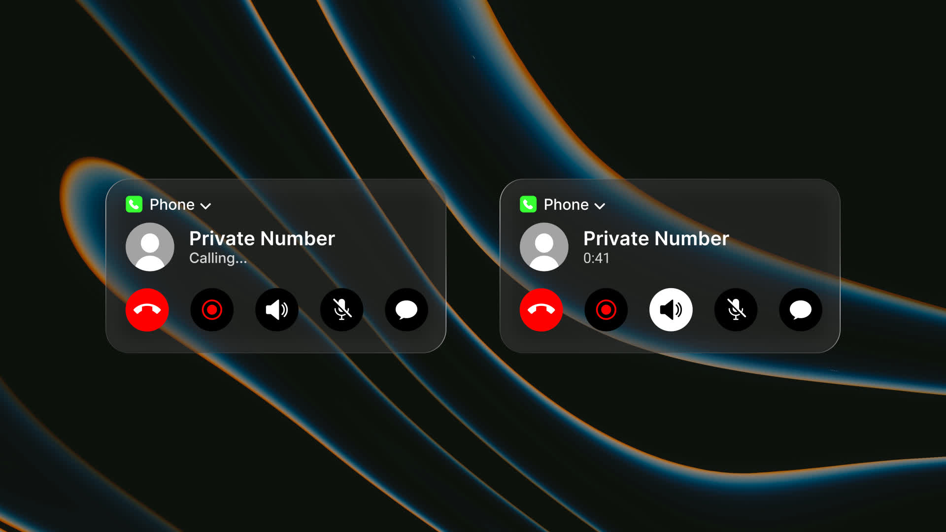 Phone Outgoing Calling Notification UI