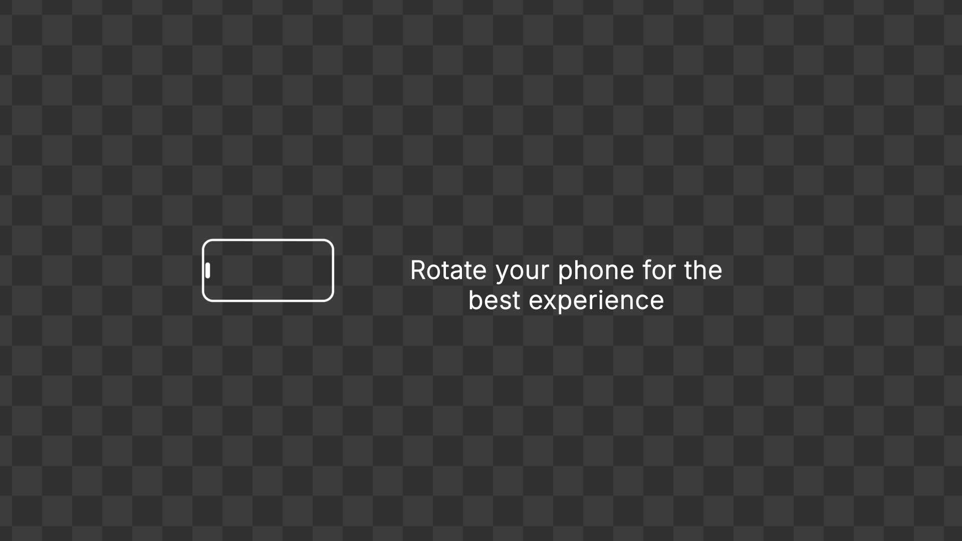 Phone Screen Rotation Instruction Text With Icon Animation