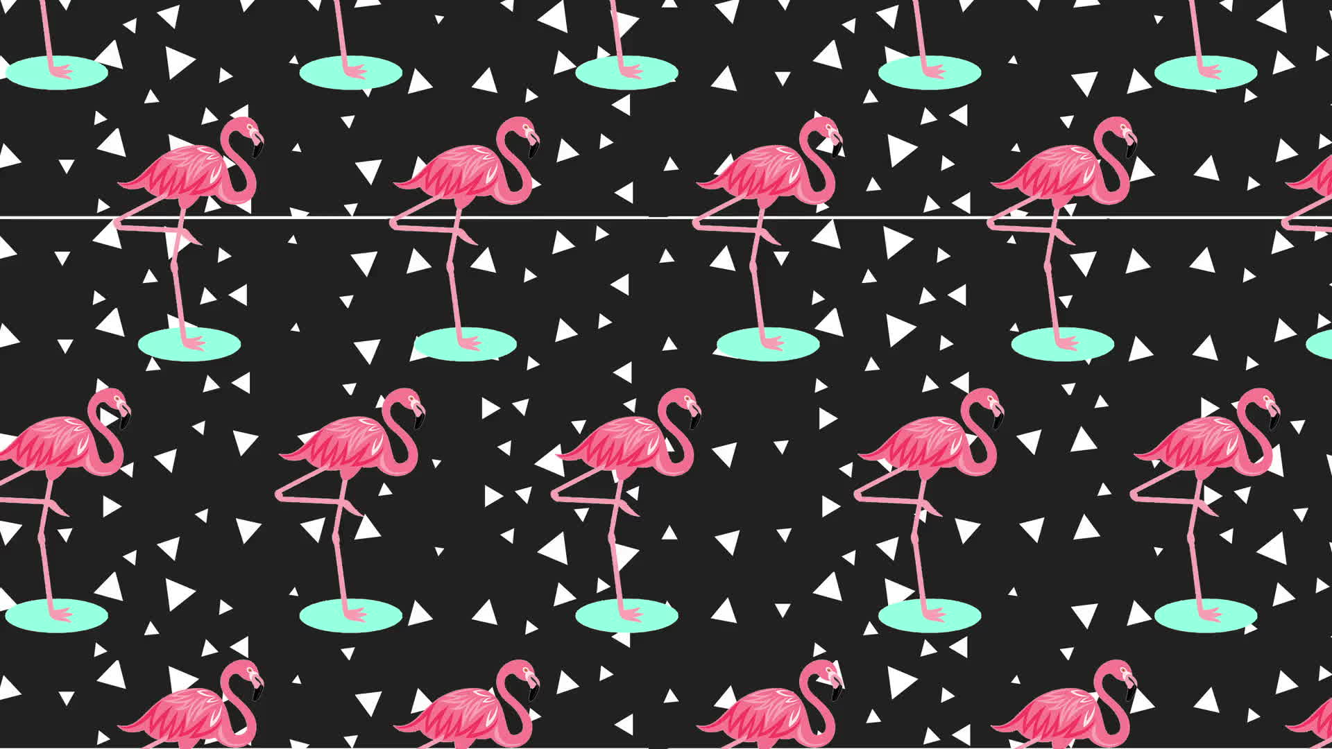 Pink Flamingo Flashy Background
