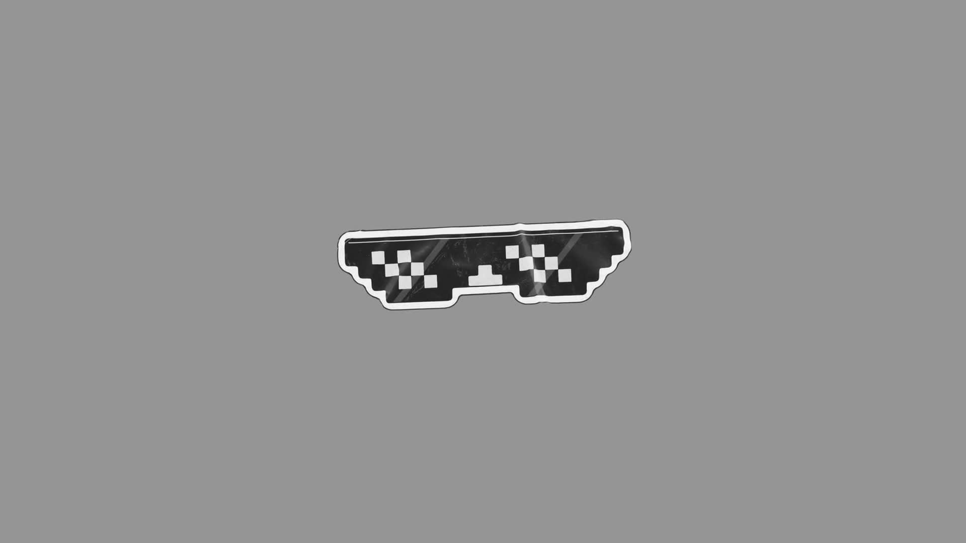 Pixel Art Sunglasses Rotate On Transparent Background On Alpha