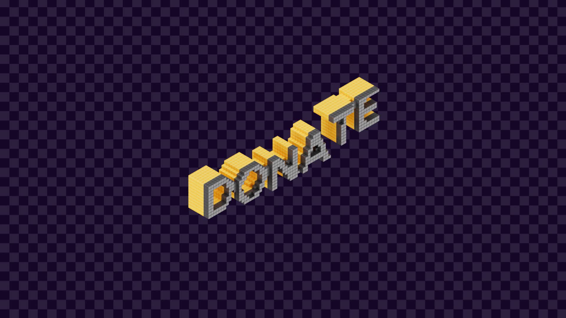 Pixel Donate Button Gold On Alpha