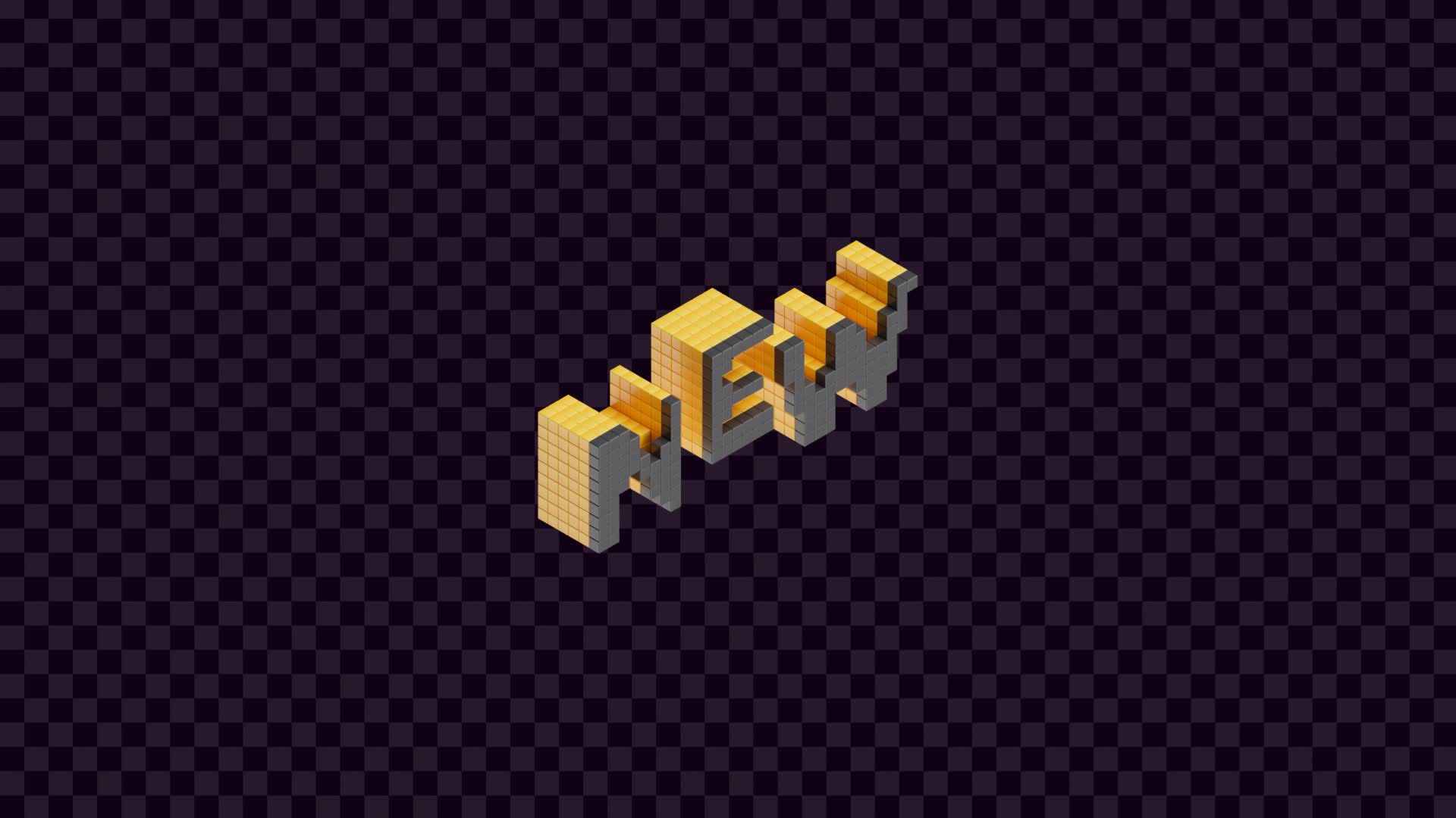 Pixel New Button Gold On Alpha