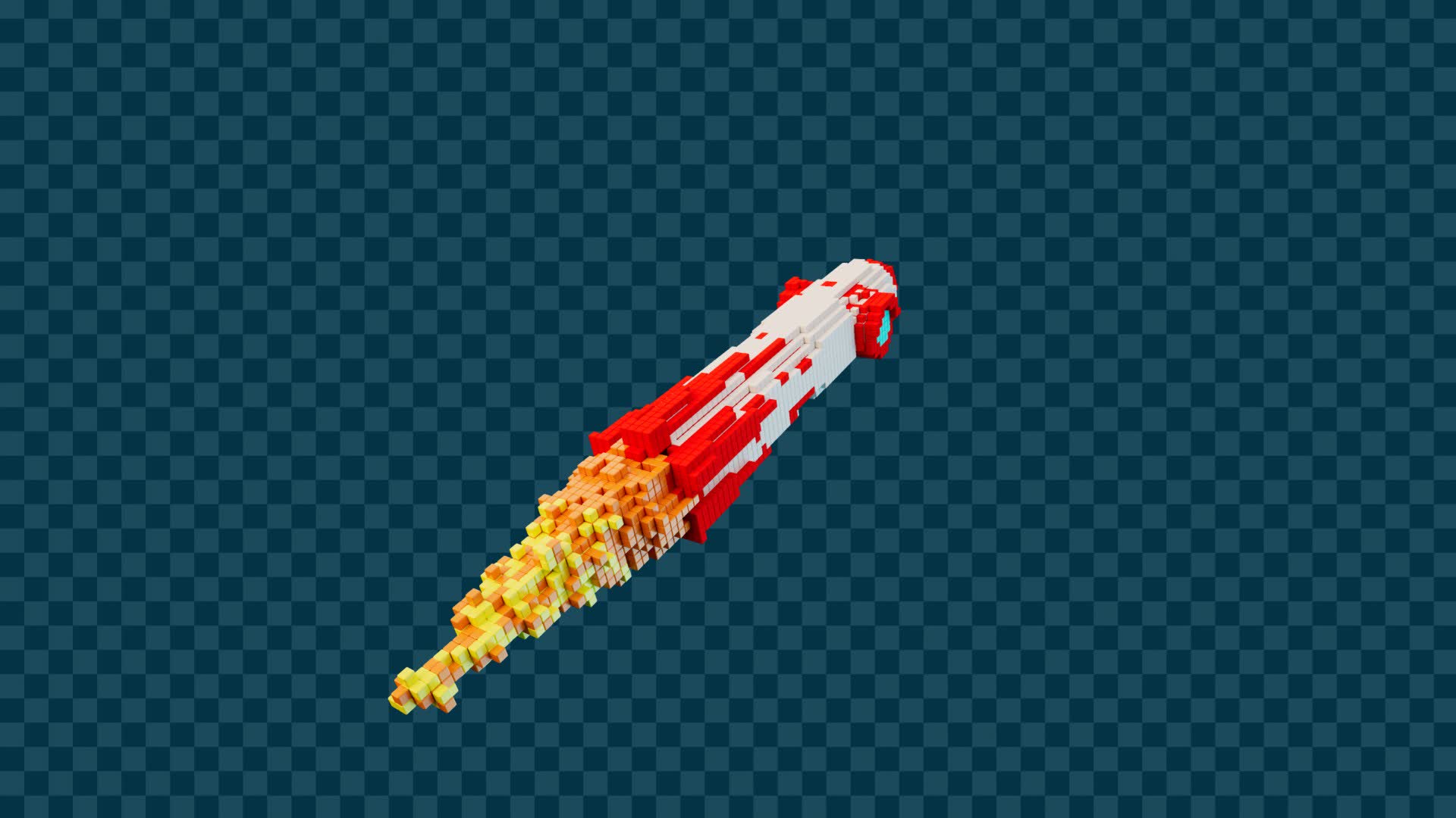 Pixel Rocket On Alpha