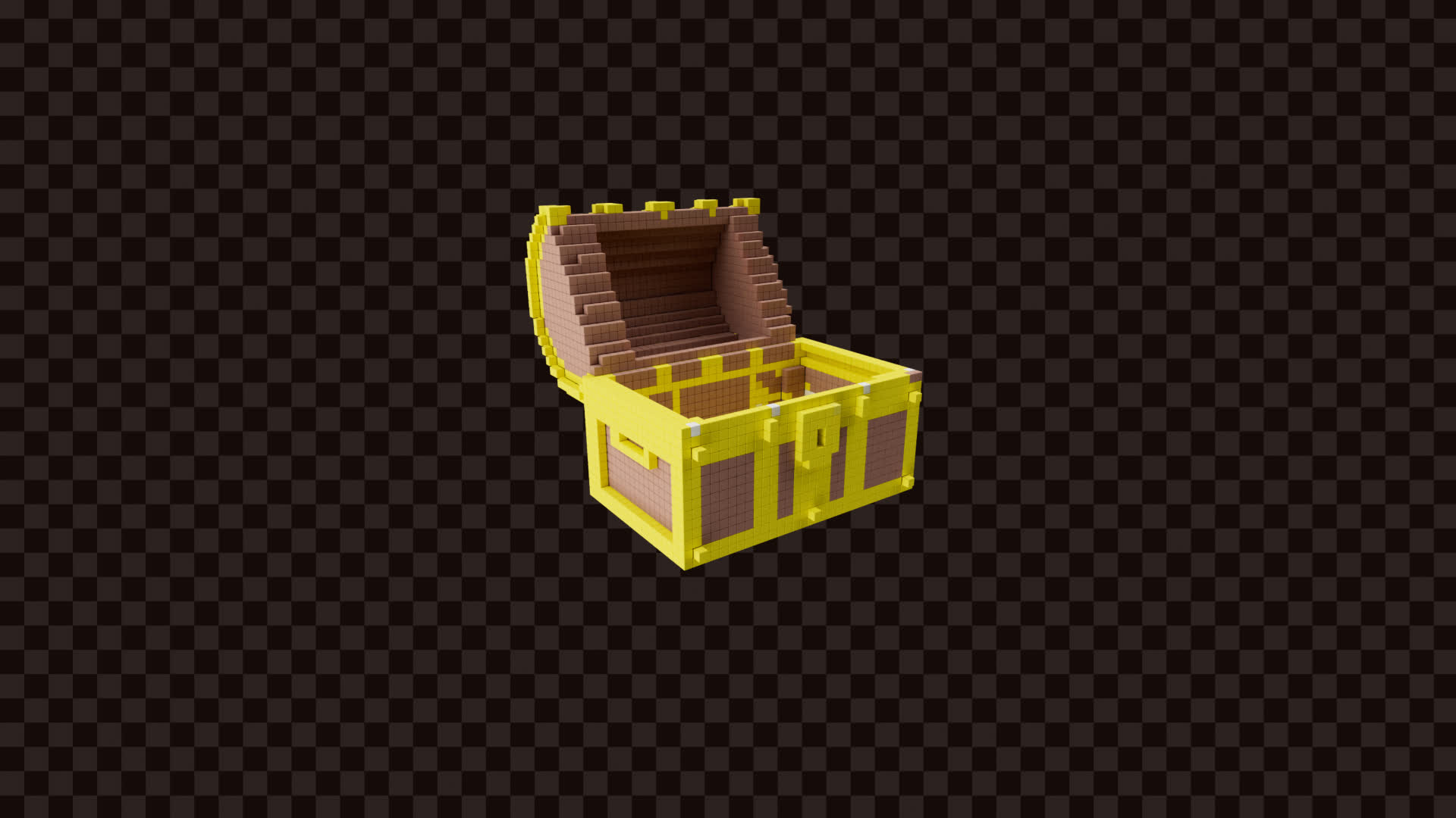 Pixel Treasure Chest Empty On Alpha