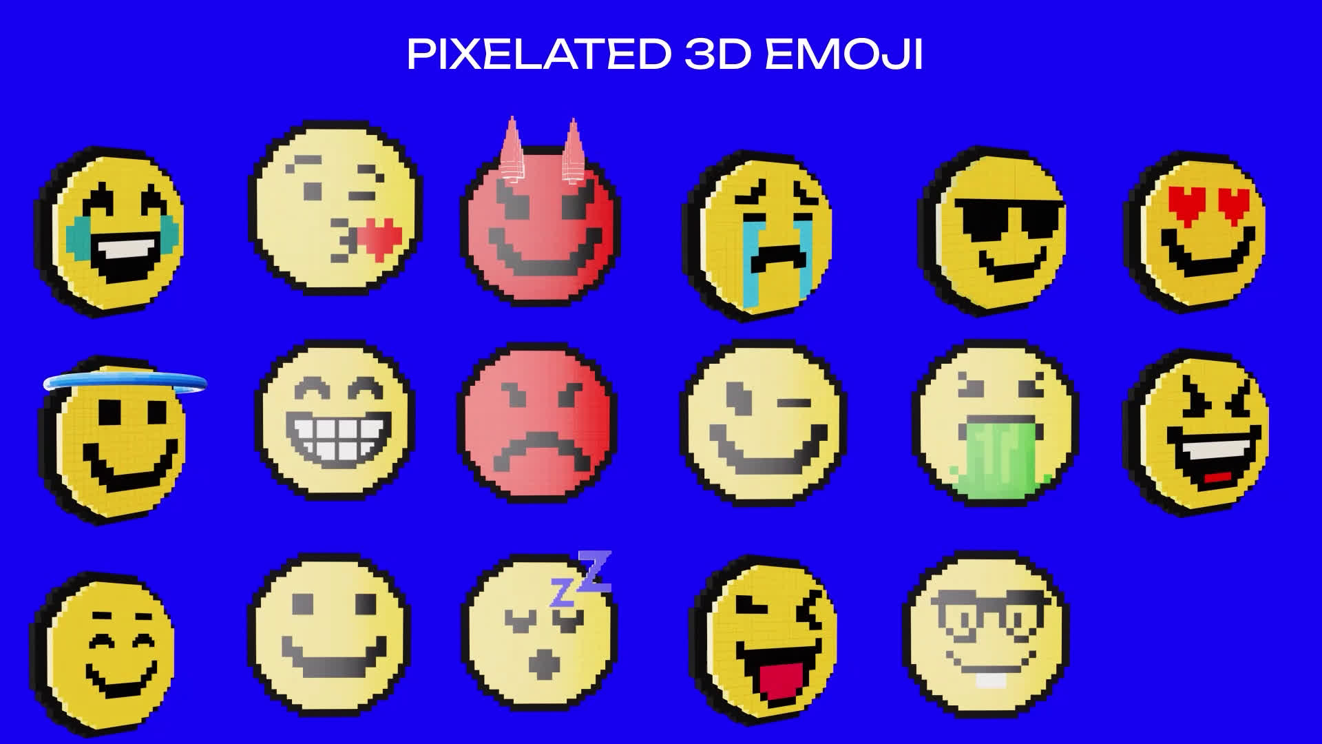 Pixelated 3D Emoji