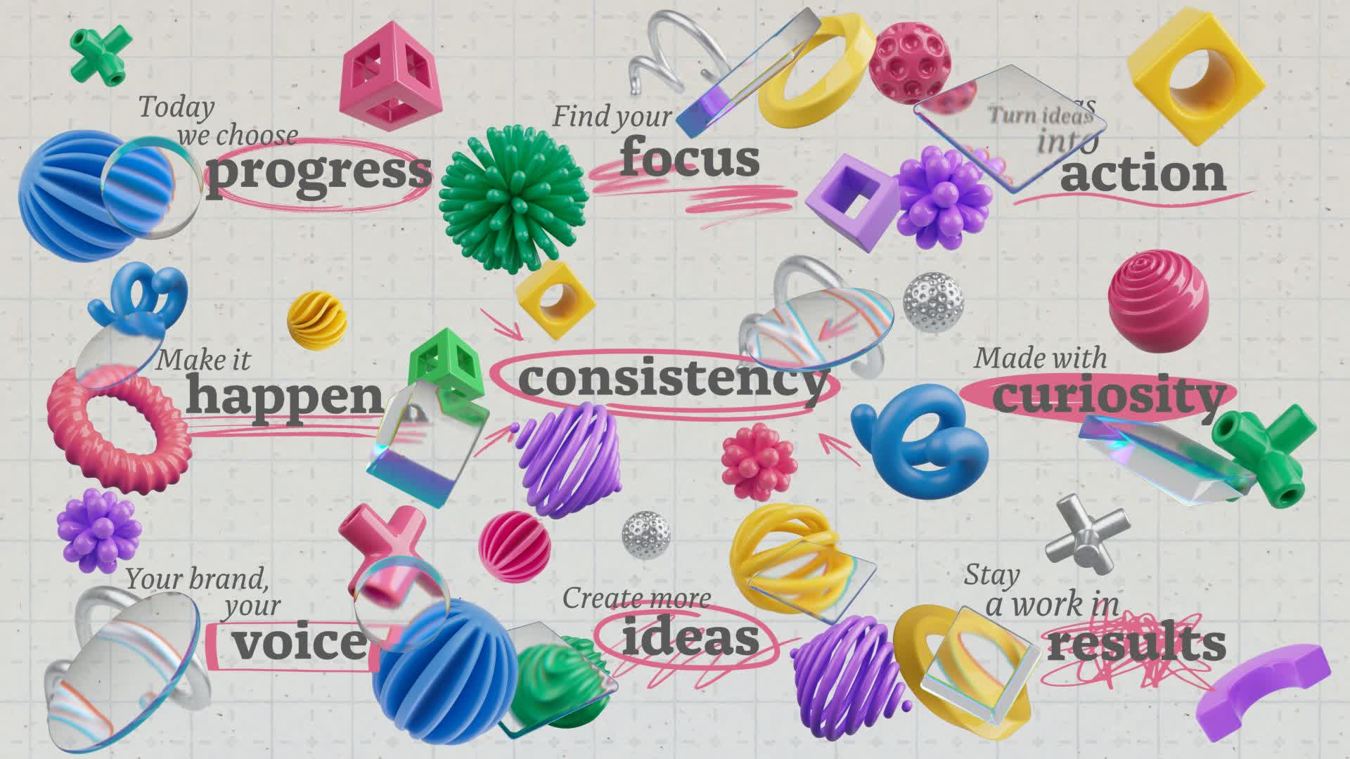 Playful 3D Marker Titles