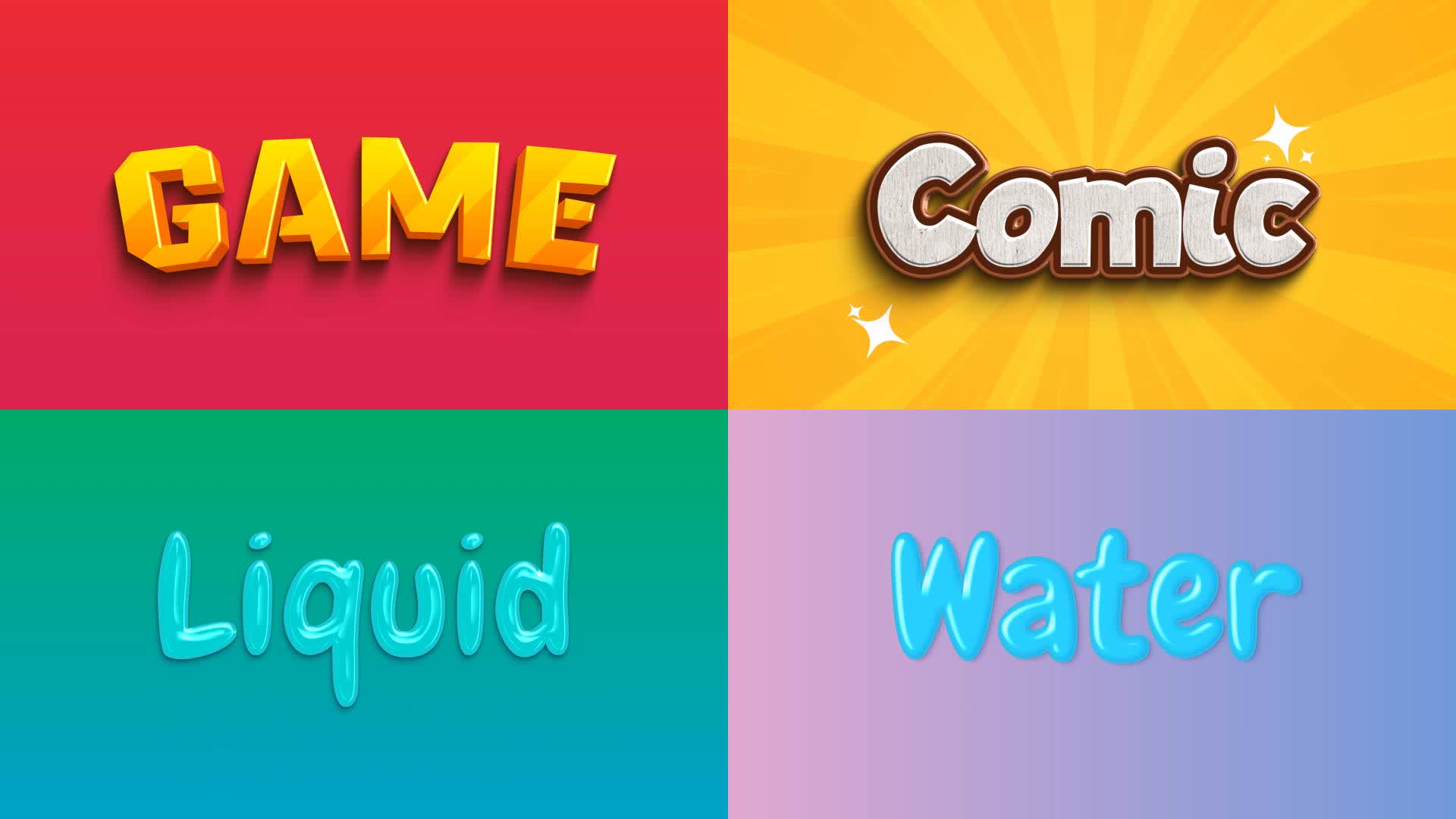 Playful Cartoon Text Collection