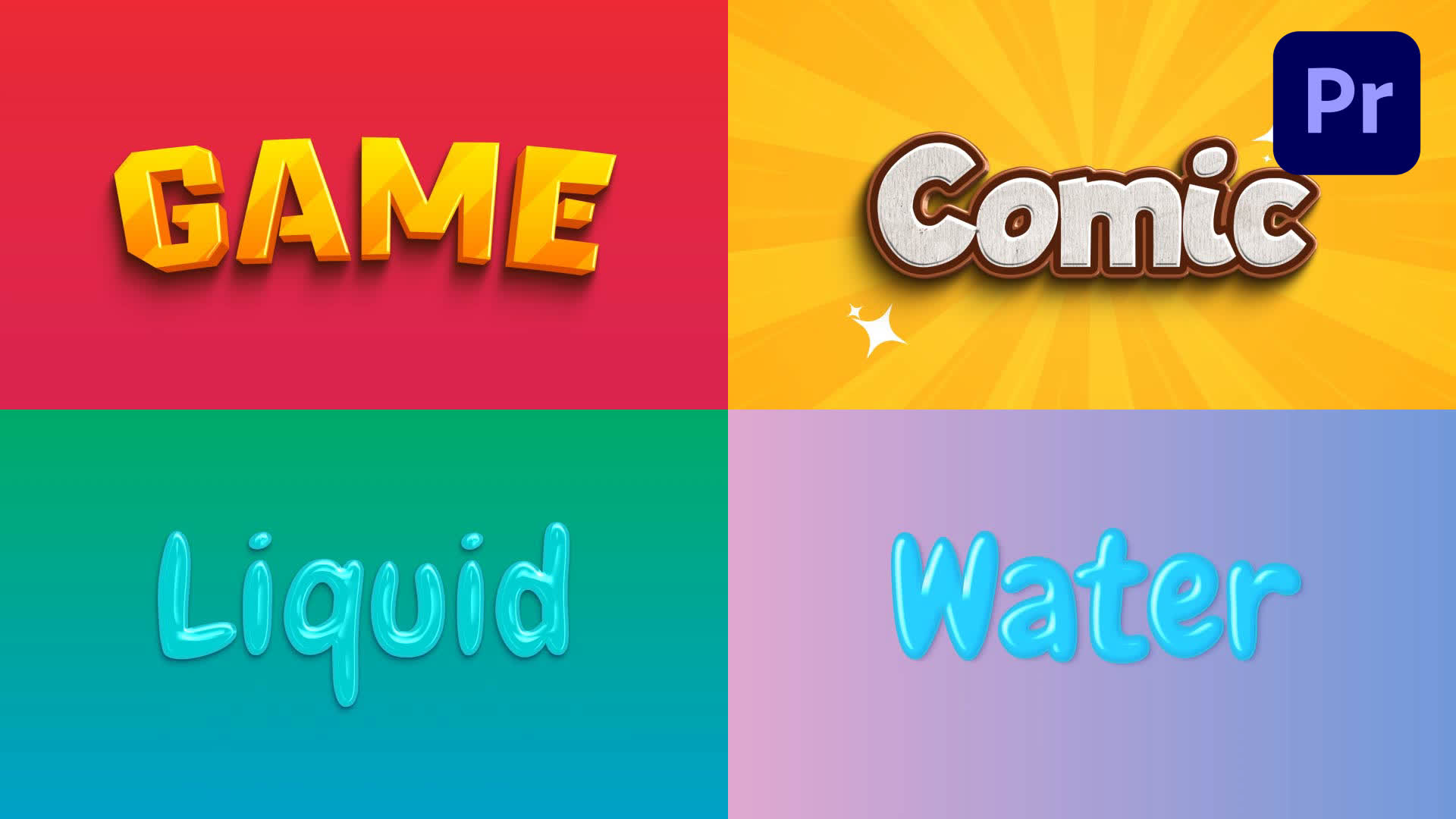 Playful Cartoon Text Collection