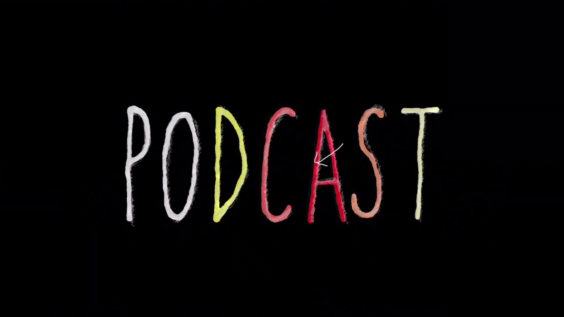 Podcast Cartoon Title on Alpha