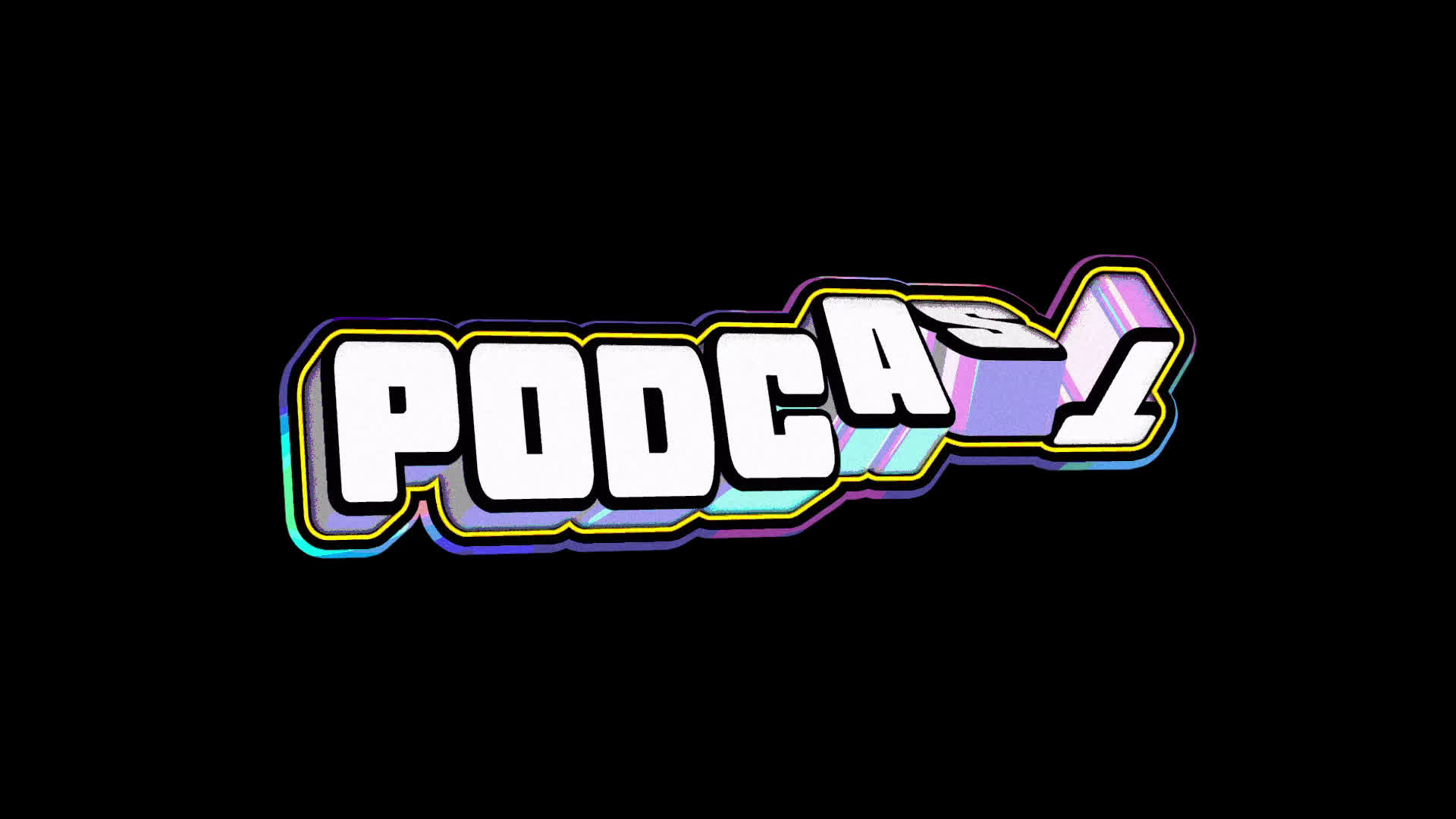 Podcast Flipping 3D Title on Alpha