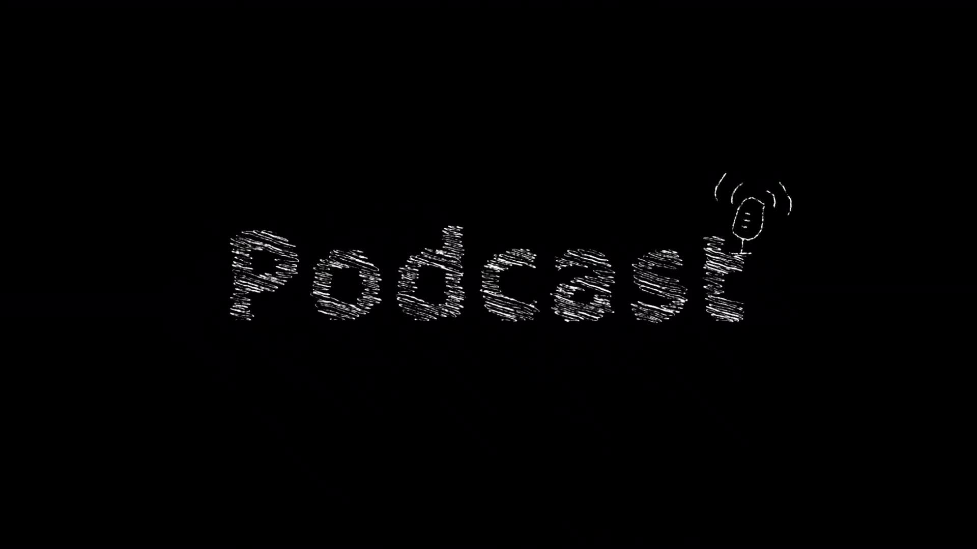 Podcast Scribble Title on Alpha