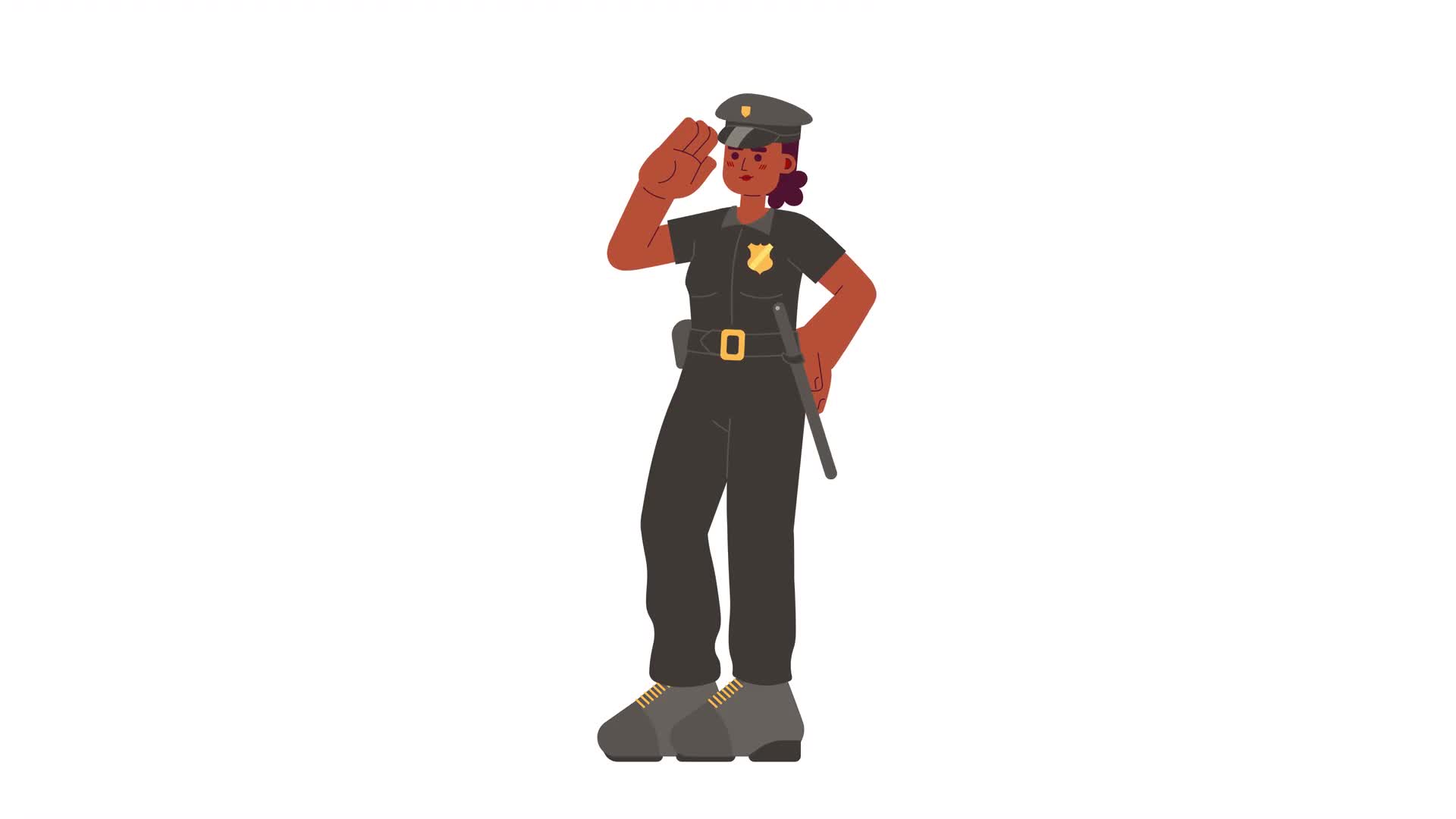 Police Officer Woman Salute