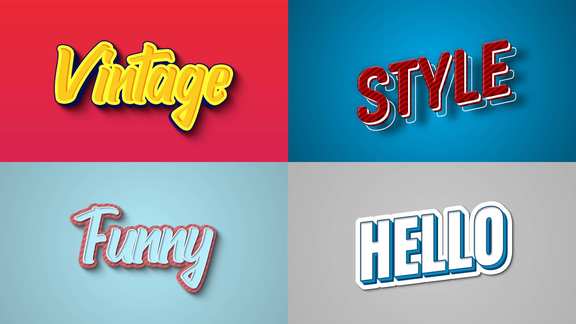 Pop Retro Text Collection