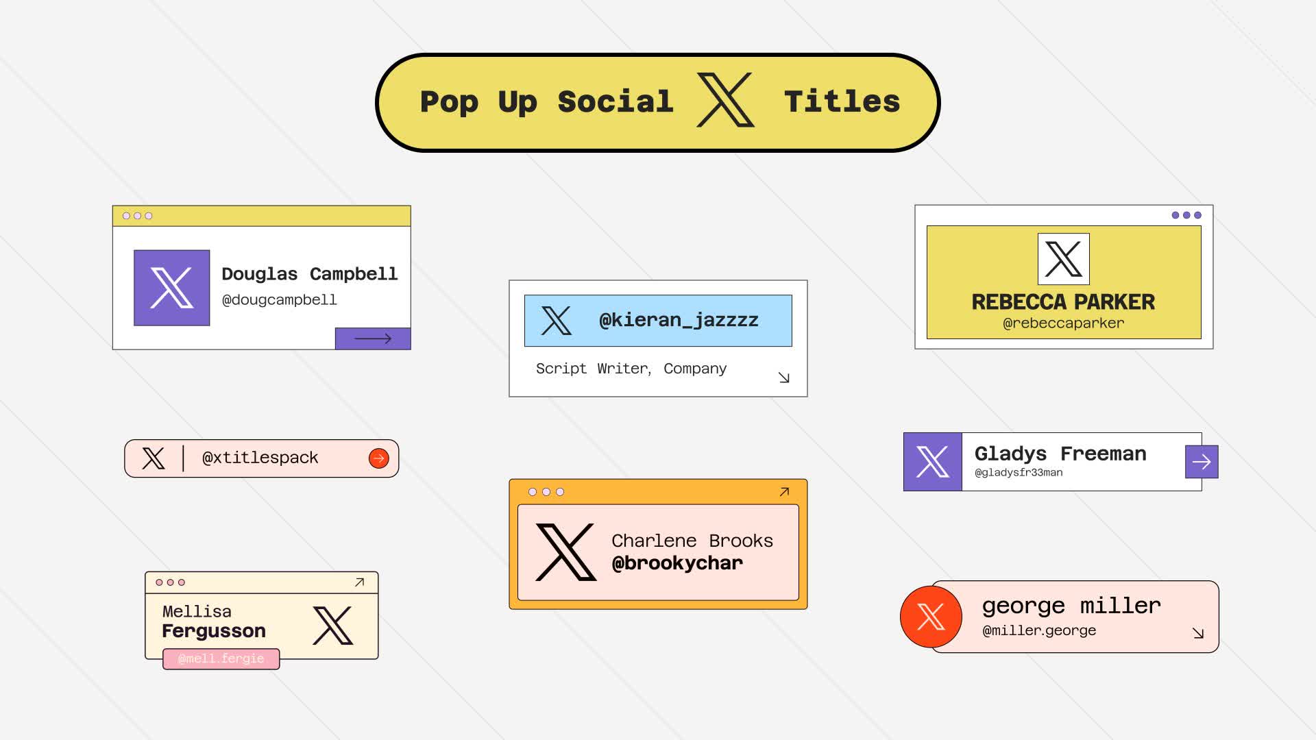 Pop Up Social X Titles