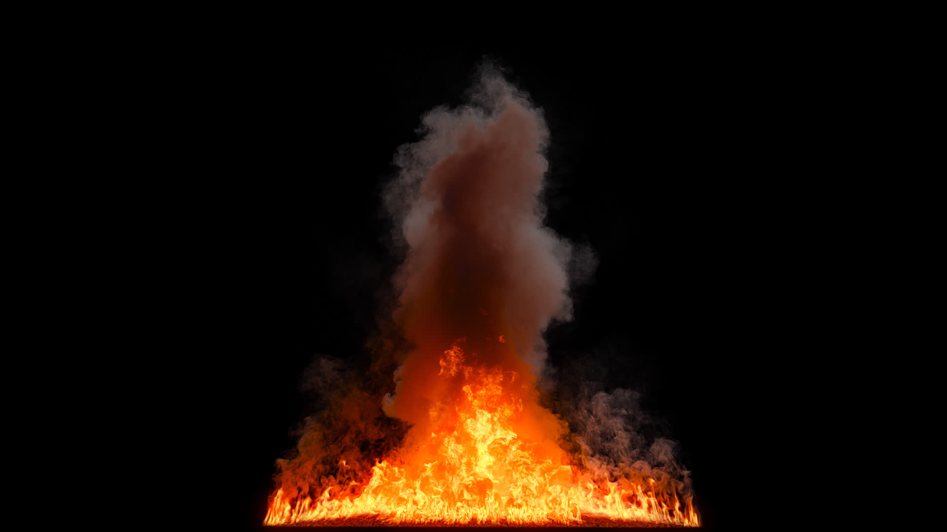 Powerful Explosion with Fire On Alpha