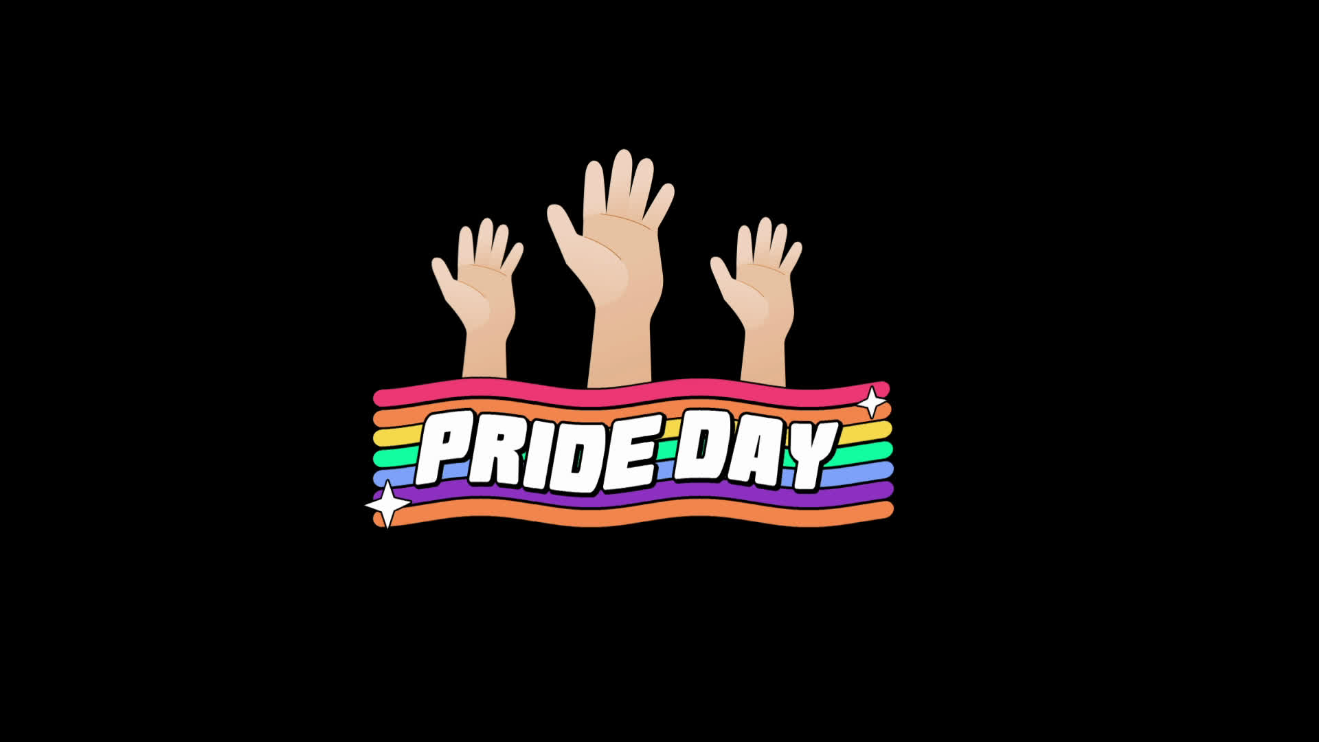 Pride Day Greeting Title on Alpha
