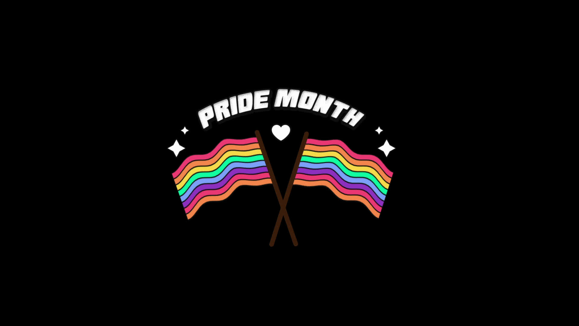 Pride LGBTQ Flag Title on Alpha