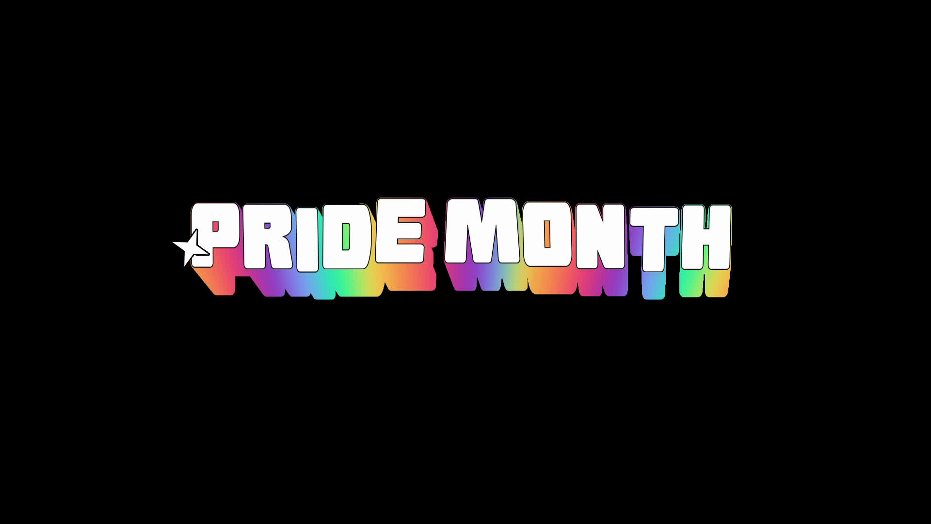 Pride Month Greeting Title on Alpha