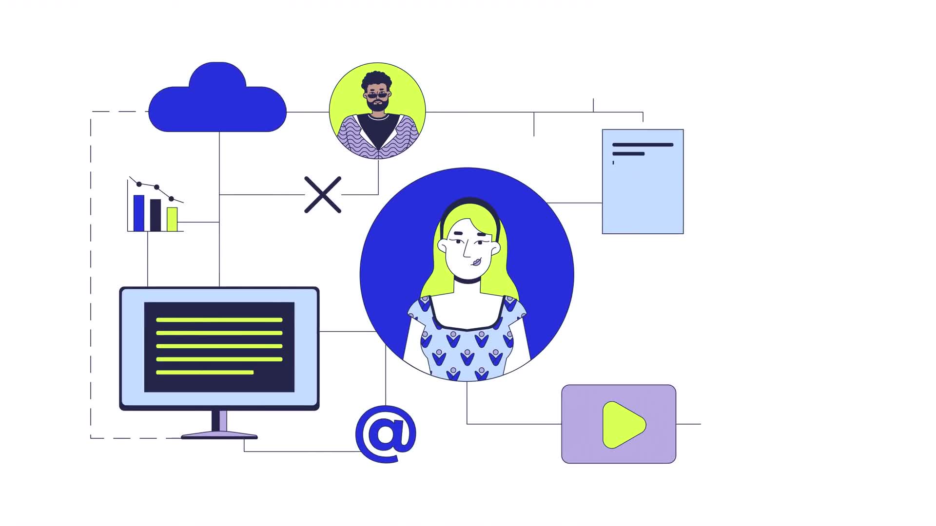 Product Management Marketing Line Animation