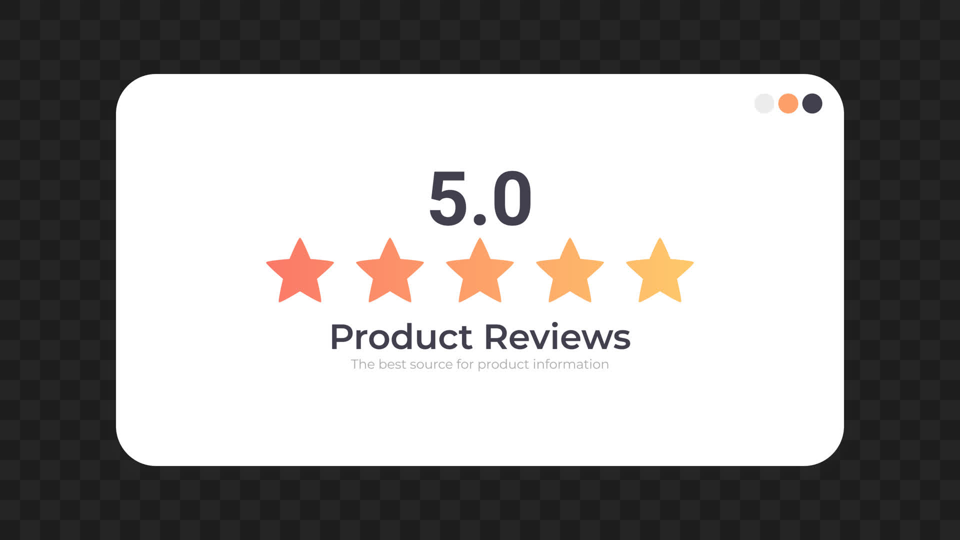 Product Reviews Five-Star Rating