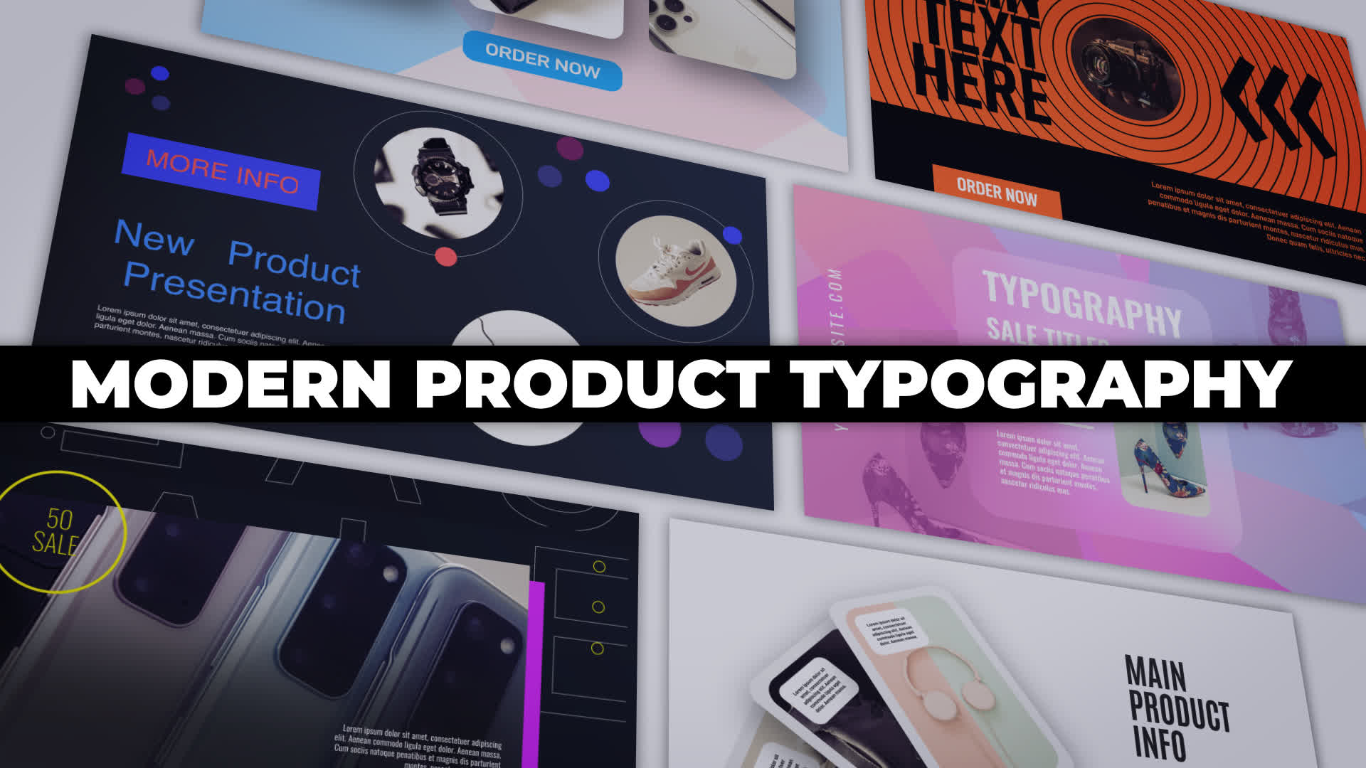 Product Typography Templates