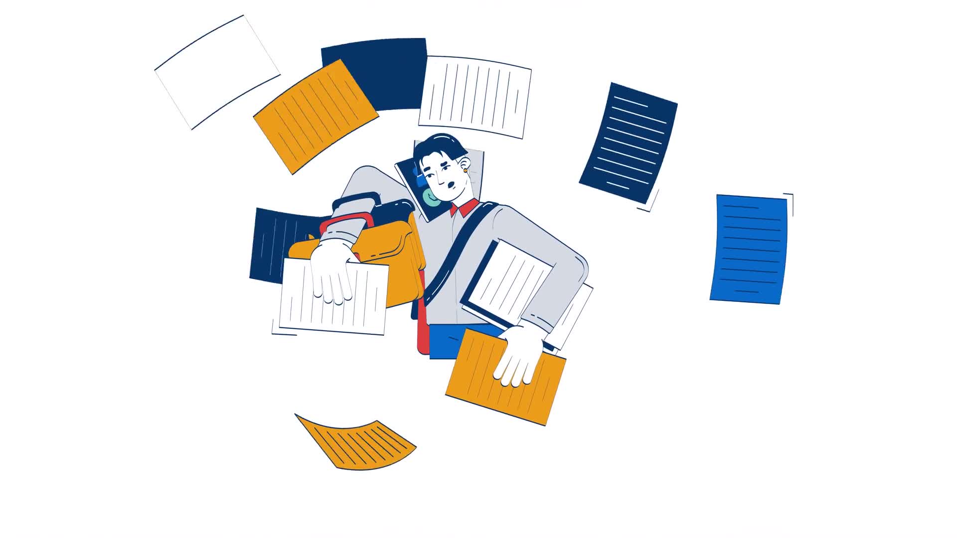 Professional Juggling Multiple Tasks Doodle