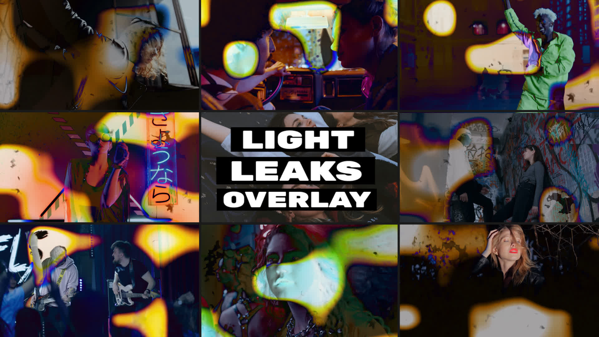 Psychedelic Difference Light Leaks Overlay Pack