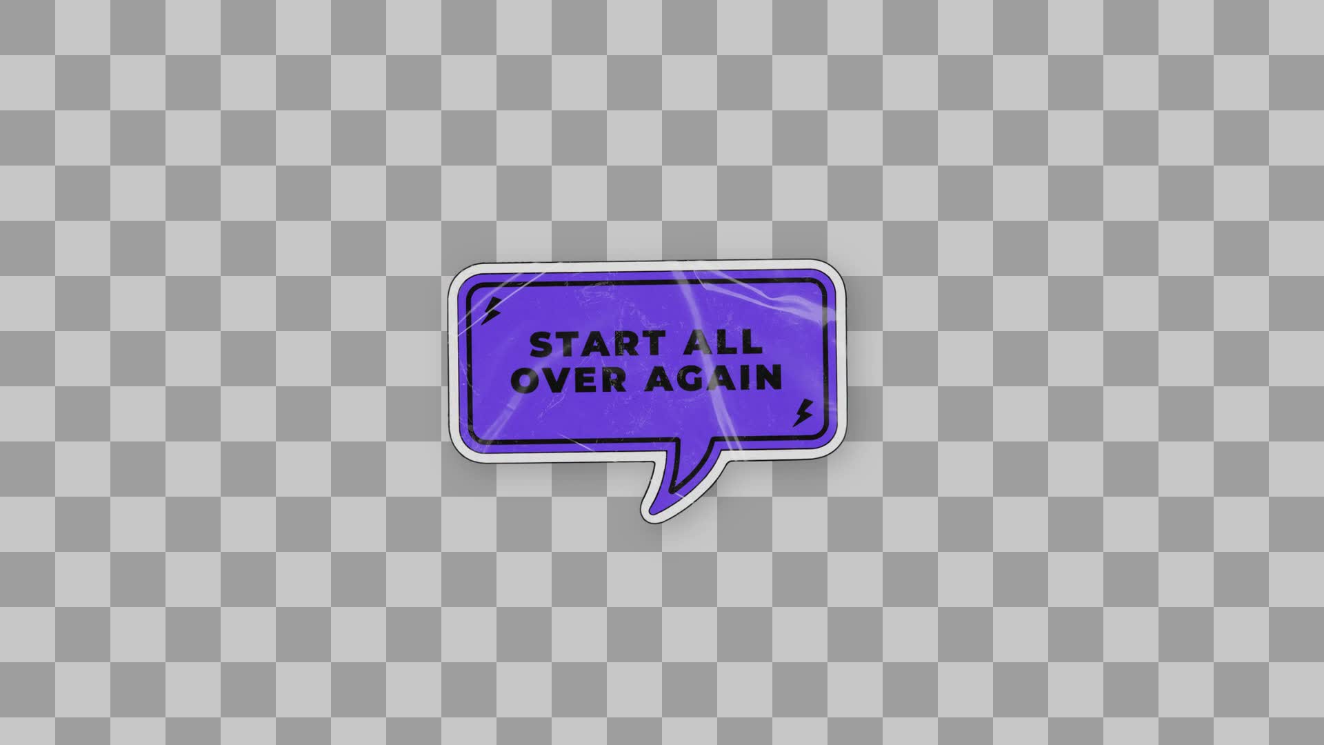 Purple Comic Speech Bubble Sticker