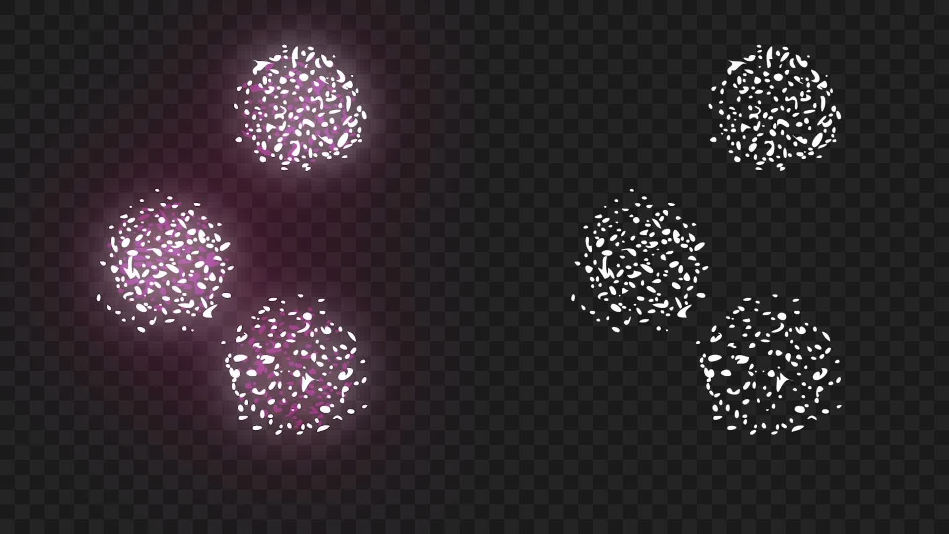 Purple Fireworks Multi Color on Alpha