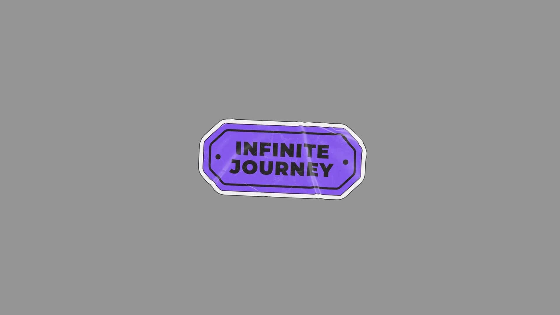 Purple Infinite Journey Badge Flips On Transparent Background On Alpha