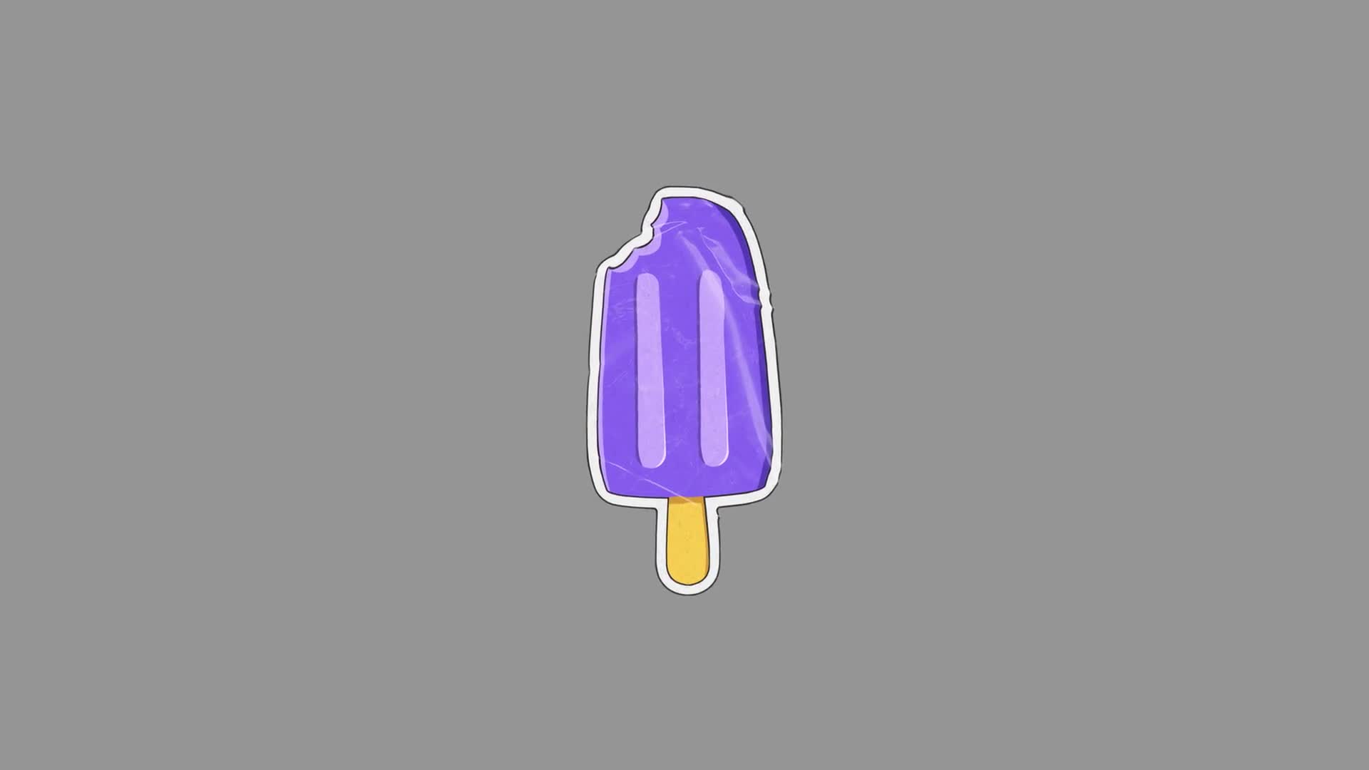 Purple Popsicle Rotating On Transparent Background On Alpha