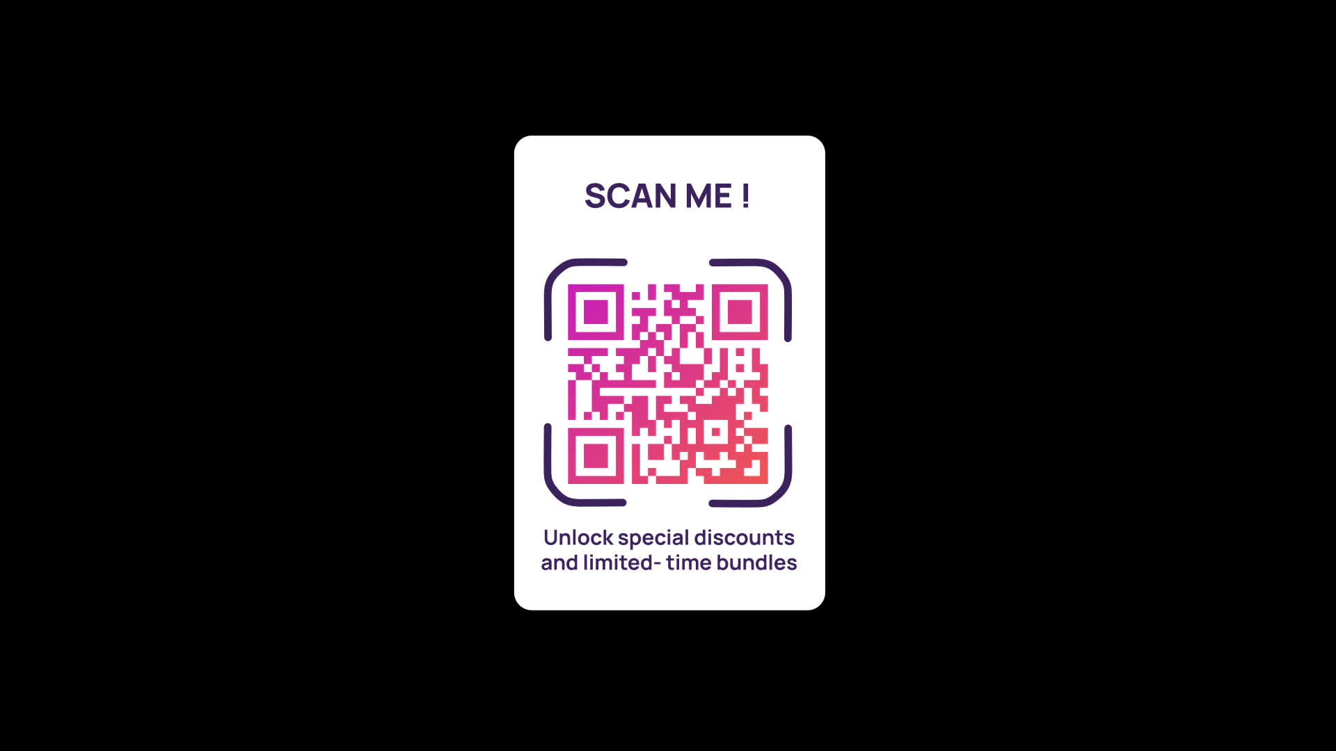 QR Code Offer Card Animation