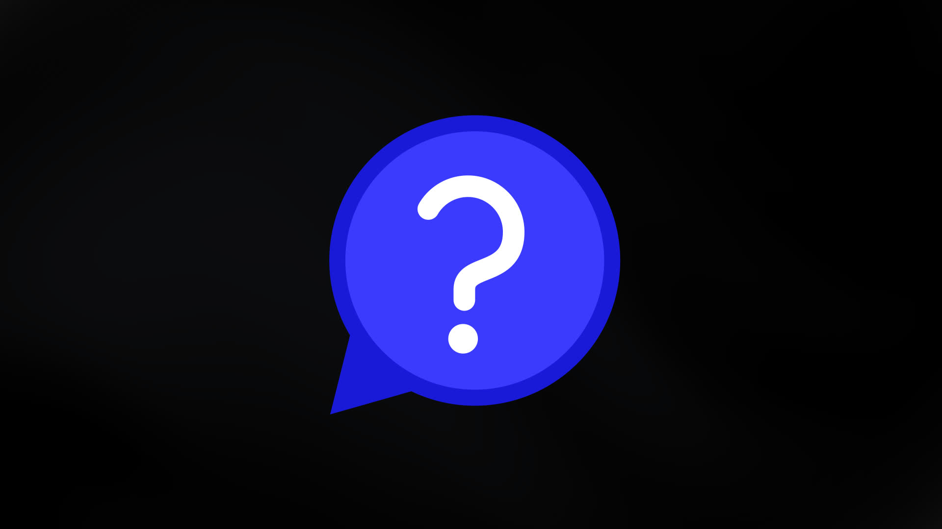 Question Mark And Speech Bubble With Stroke Animation