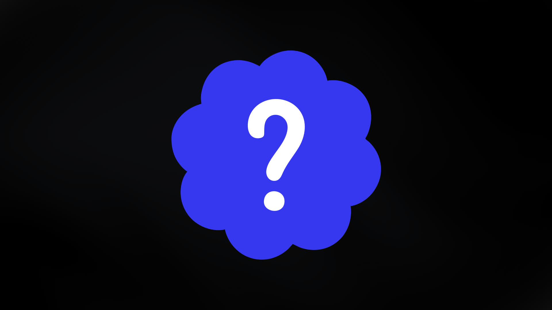 Question Mark With Cloud Shaped Animation